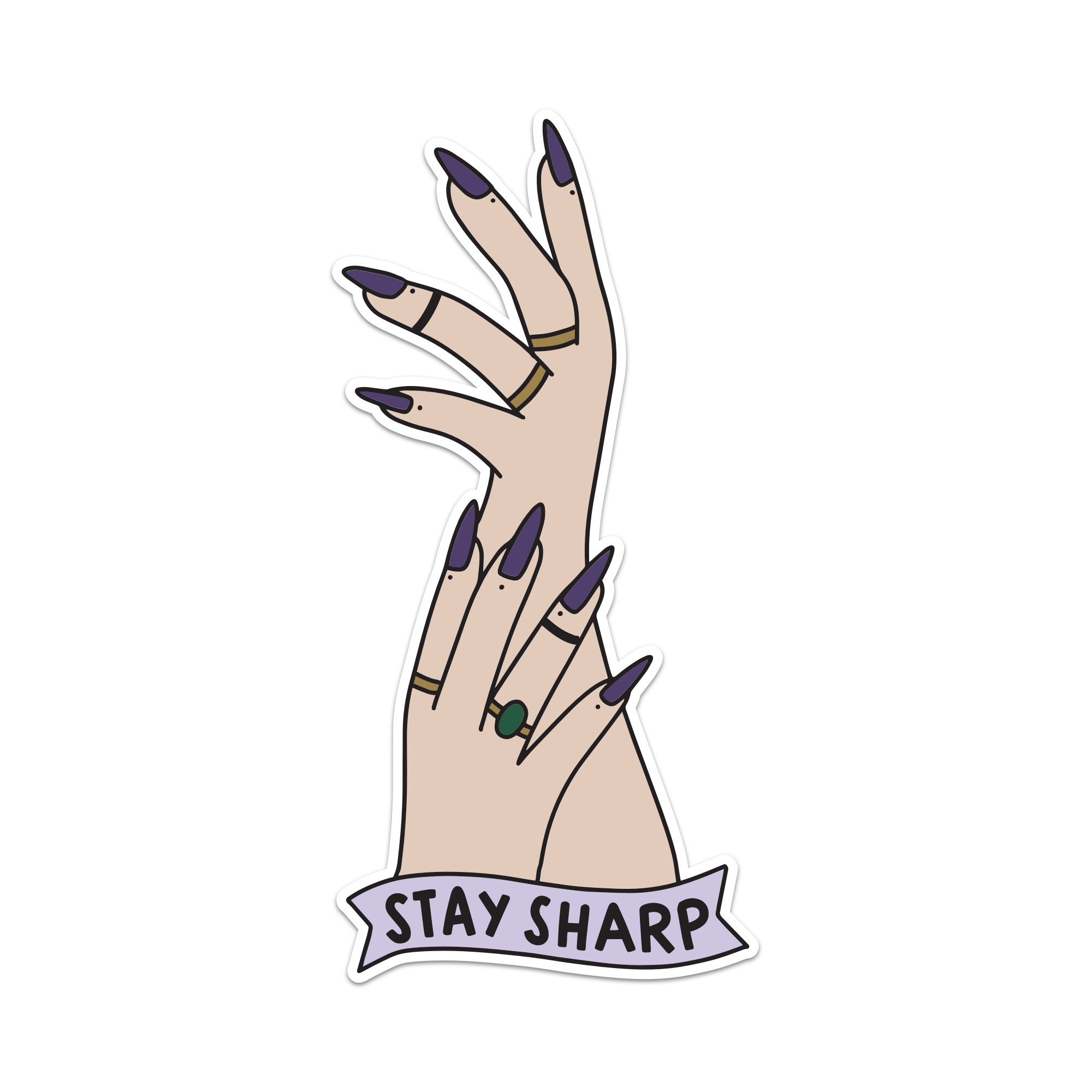 Mouthy Broad - Venta al por mayor Pegatina - Pegatina de vinilo "Uñas de bruja afiladas".0