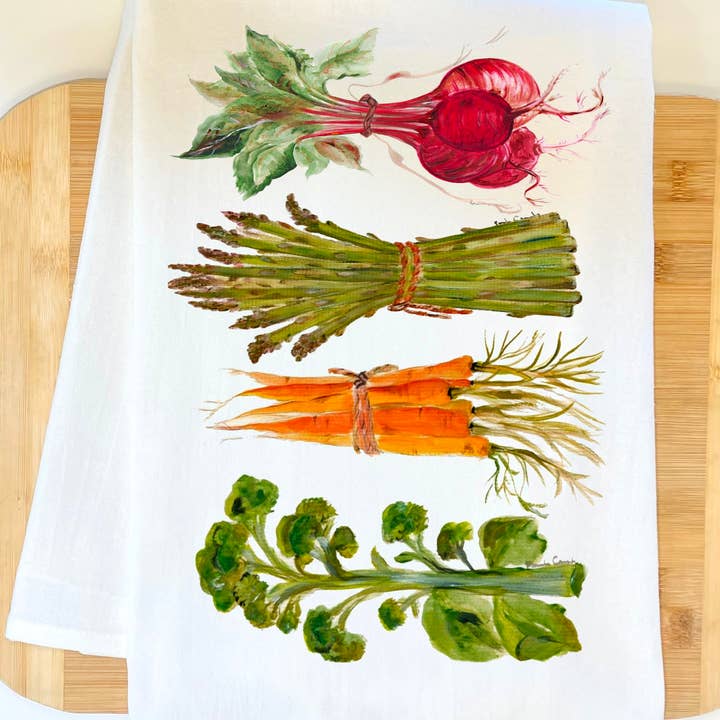 Veggies Kitchen Towel for wholesale by Pamela Cassidy Designs
