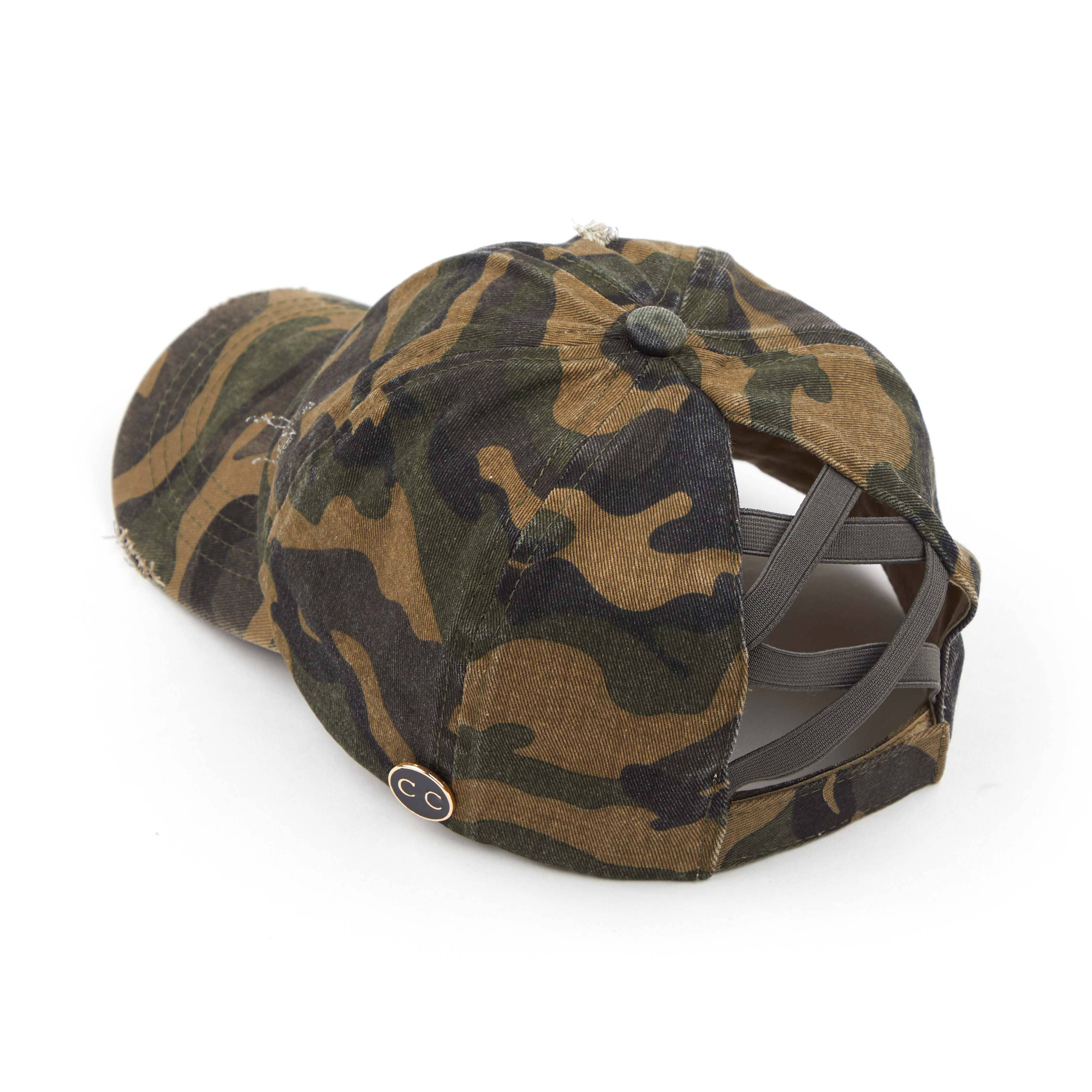 Hana - Wholesale Baseball Cap - Women's - C.C Washed Denim Criss-Cross Pony Cap20