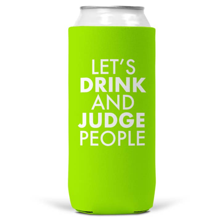 Wi-Wear - Wholesale Drink Huggers & Koozies - Let's Drink and Ju SLIM CAN Coozie/Cooler for 12oz Slim Cans6