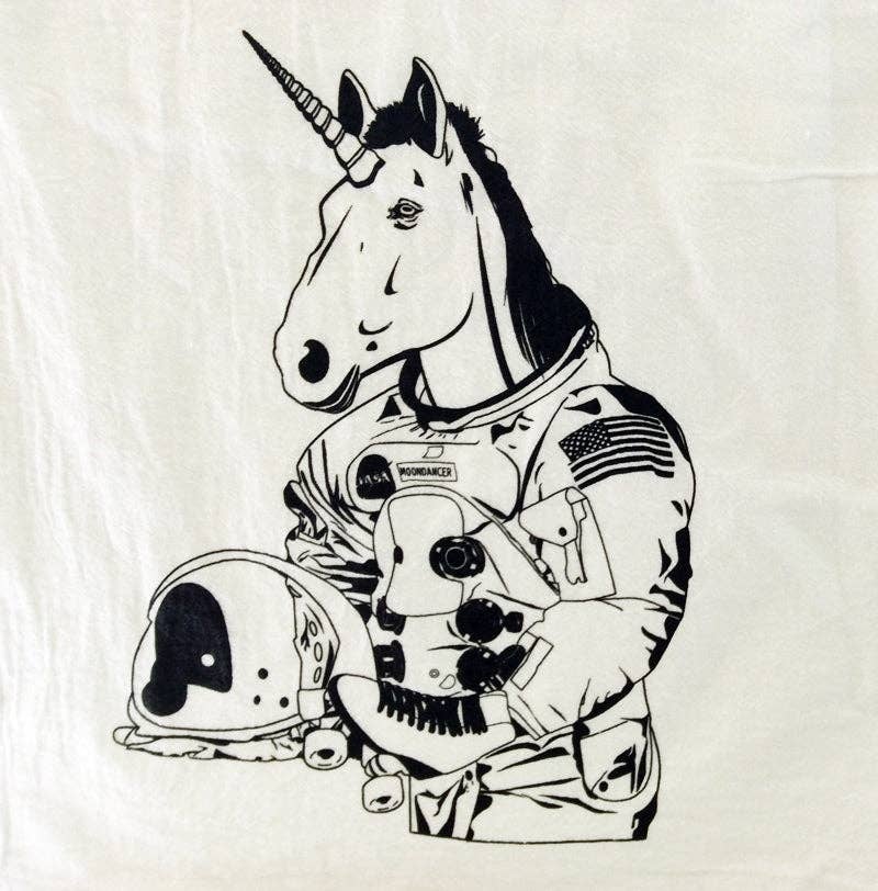 Ugly Baby - Wholesale Tea Towel - Kitchen Towel: Astronaut Unicorn2