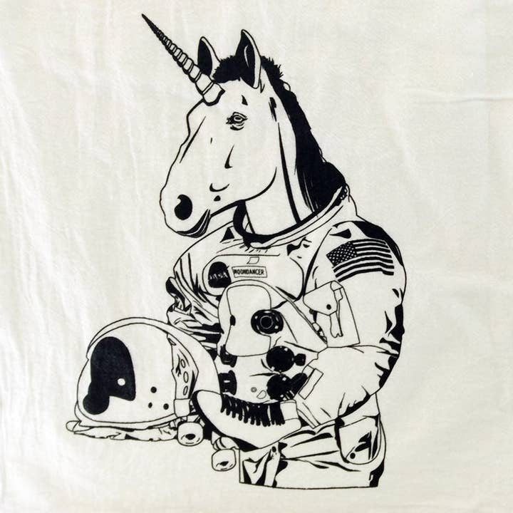 Ugly Baby - Wholesale Tea Towel - Kitchen Towel: Astronaut Unicorn2