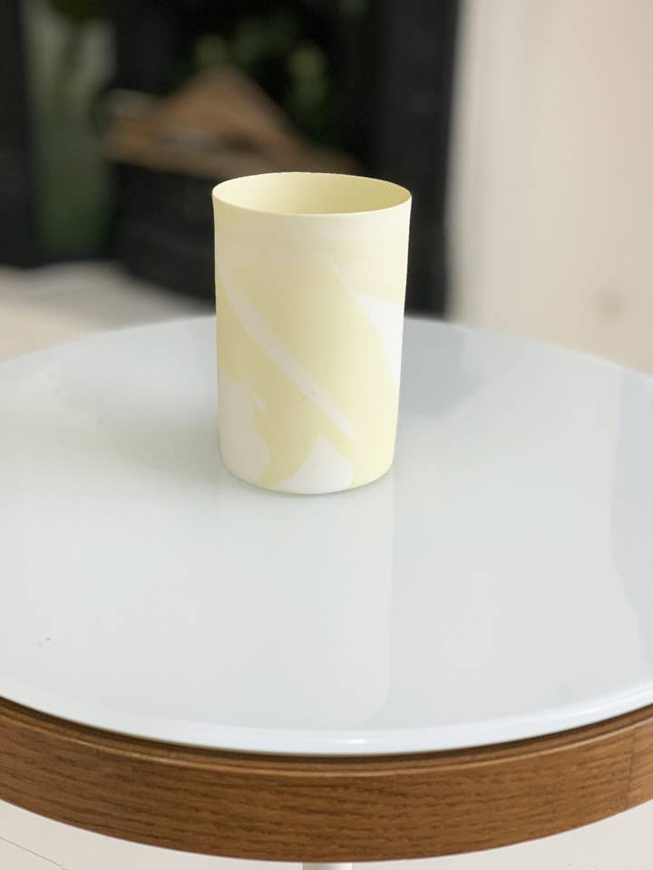 Marmoriertes Porzellan-Windlicht für den Großhandel von RACHA