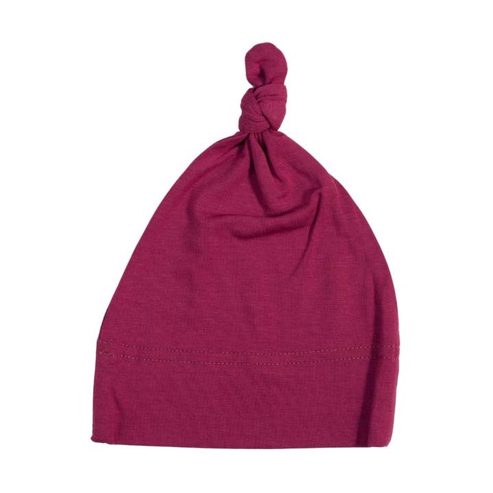Cranberry Bamboo Knot Hat for wholesale by Will & Charlie Shop