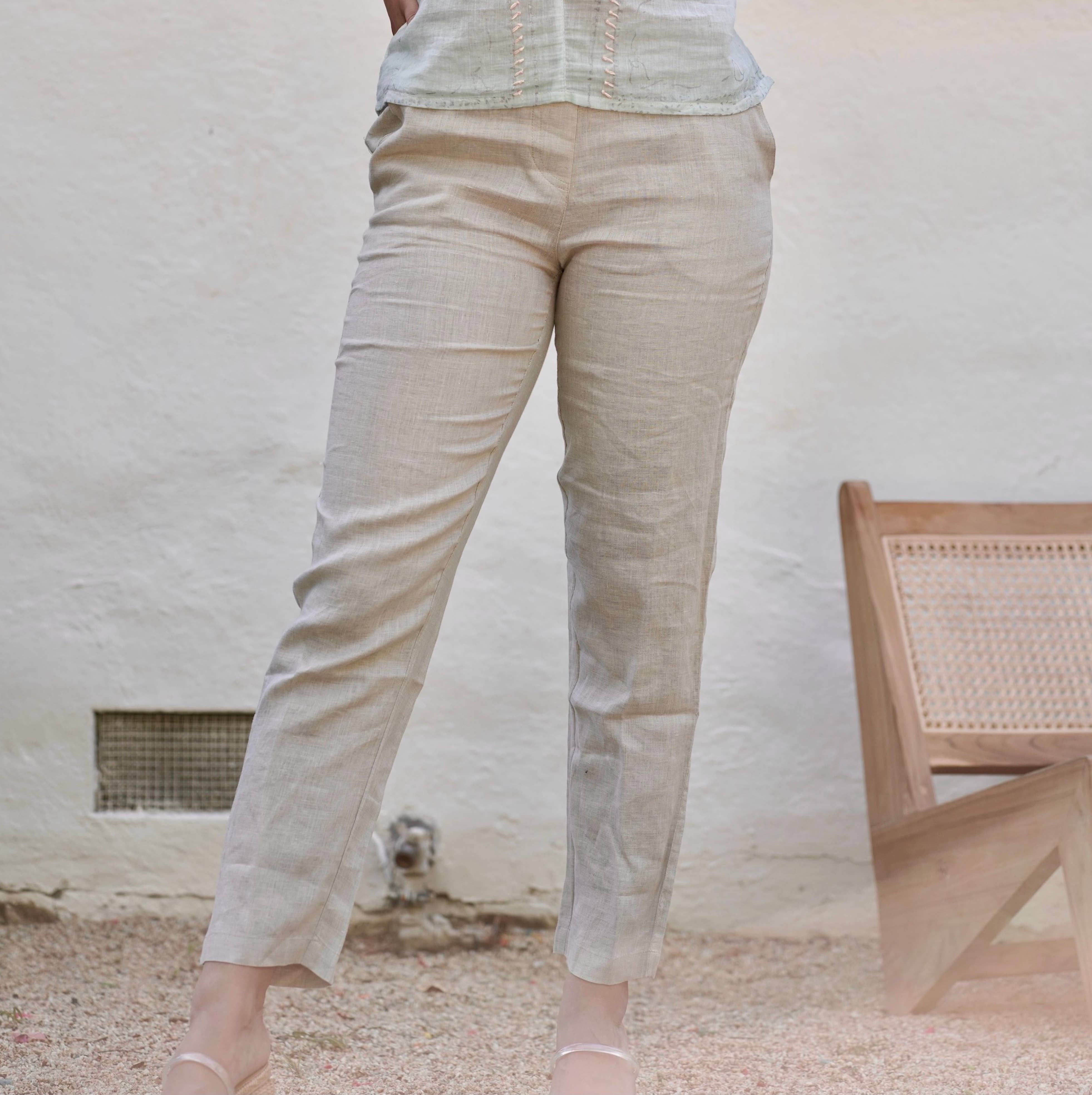 Dolma – wholesale Pants – Women's – Classic Slim Fit Linen Pants9