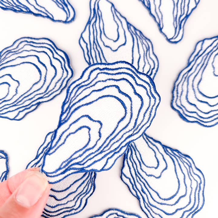 Field Trip Threads - Wholesale Patch - Oyster Patch | Coastal Embroidered Iron On Patch | Nautical 3