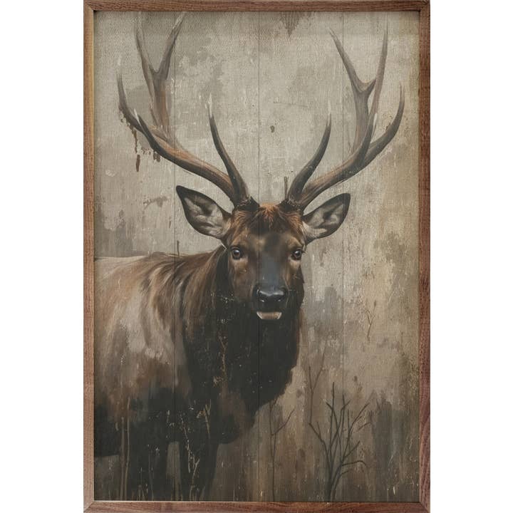 Rustic Elk Portrait for wholesale by Kendrick Home