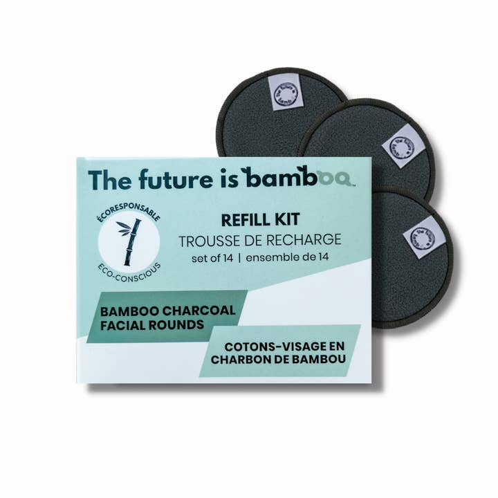 Bamboo Charcoal Facial Rounds - REFILL KIT for wholesale by The future is bamboo