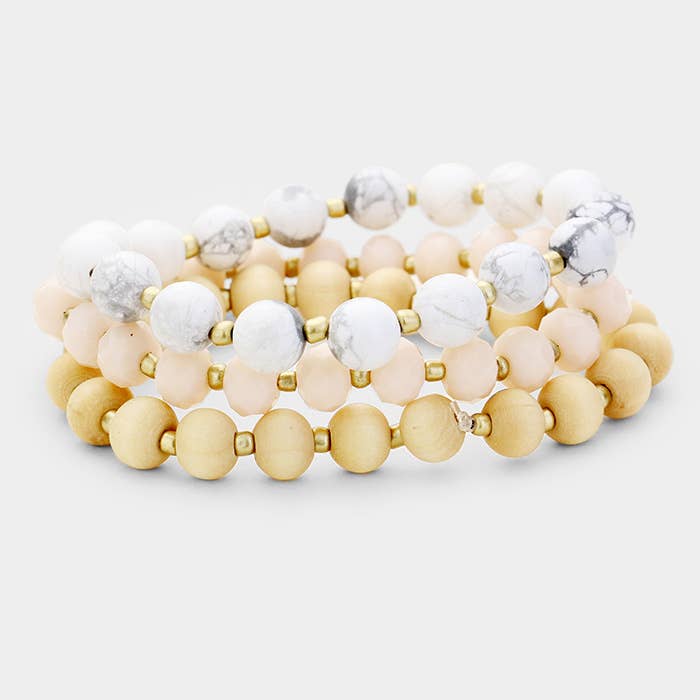 Curated Trinkets - Wholesale Beaded Bracelet - CT Beaded | Stone Bracelets | Multi Stackable | 613WT0