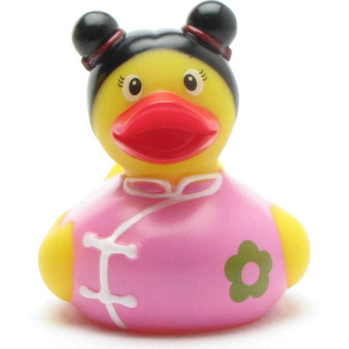 Duckshop - Wholesale Bath Toy - Baby - Chinese rubber duck with flower - rubber duck