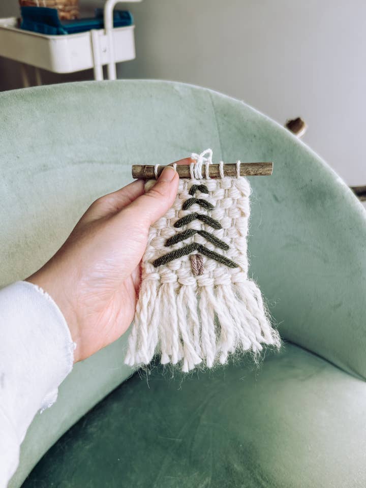 Evergreen Woven Christmas Ornament for wholesale by Hippie & Fringe