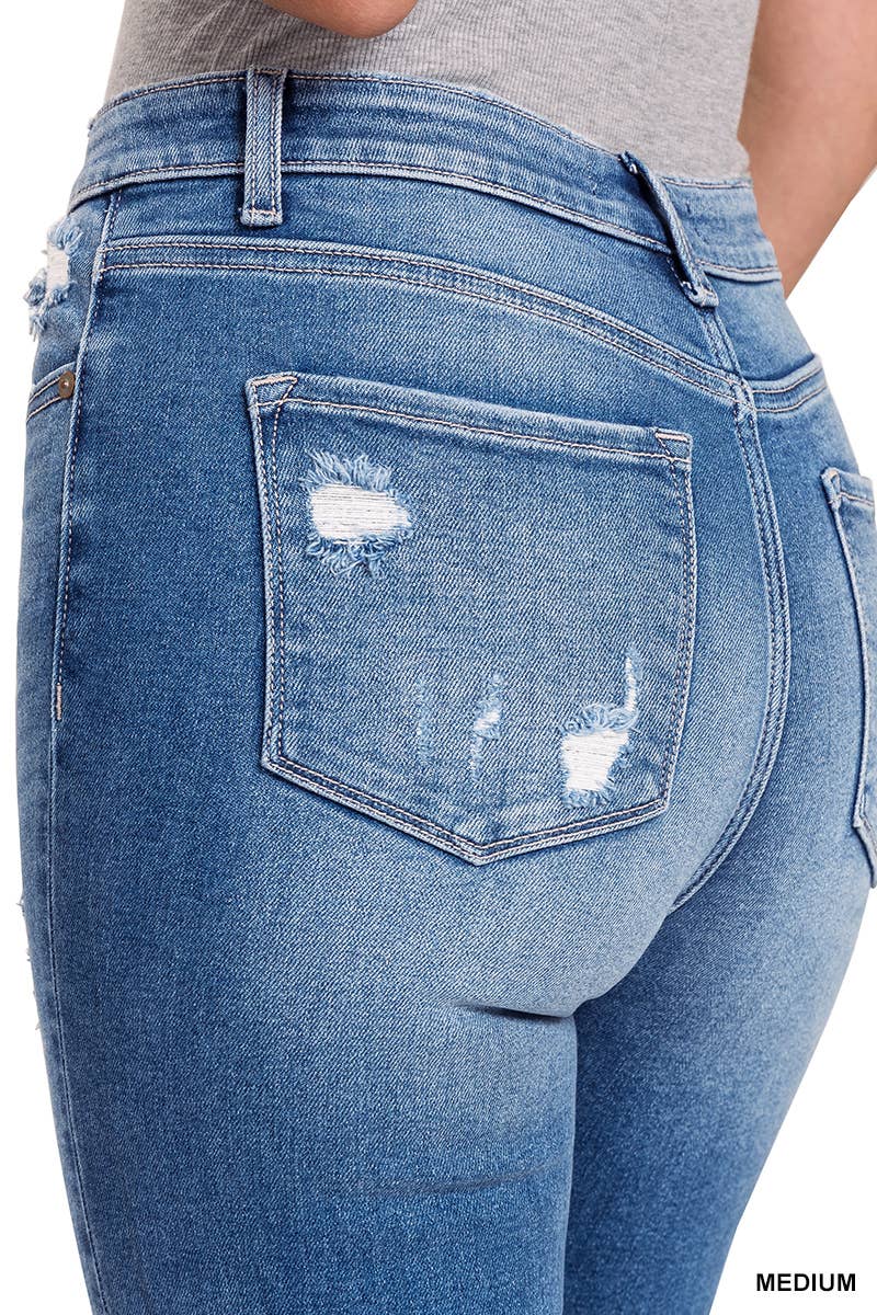 MEDIUM  ....42POPS DISTRESSED CUFFED SKINNY JEANS for wholesale on Faire5