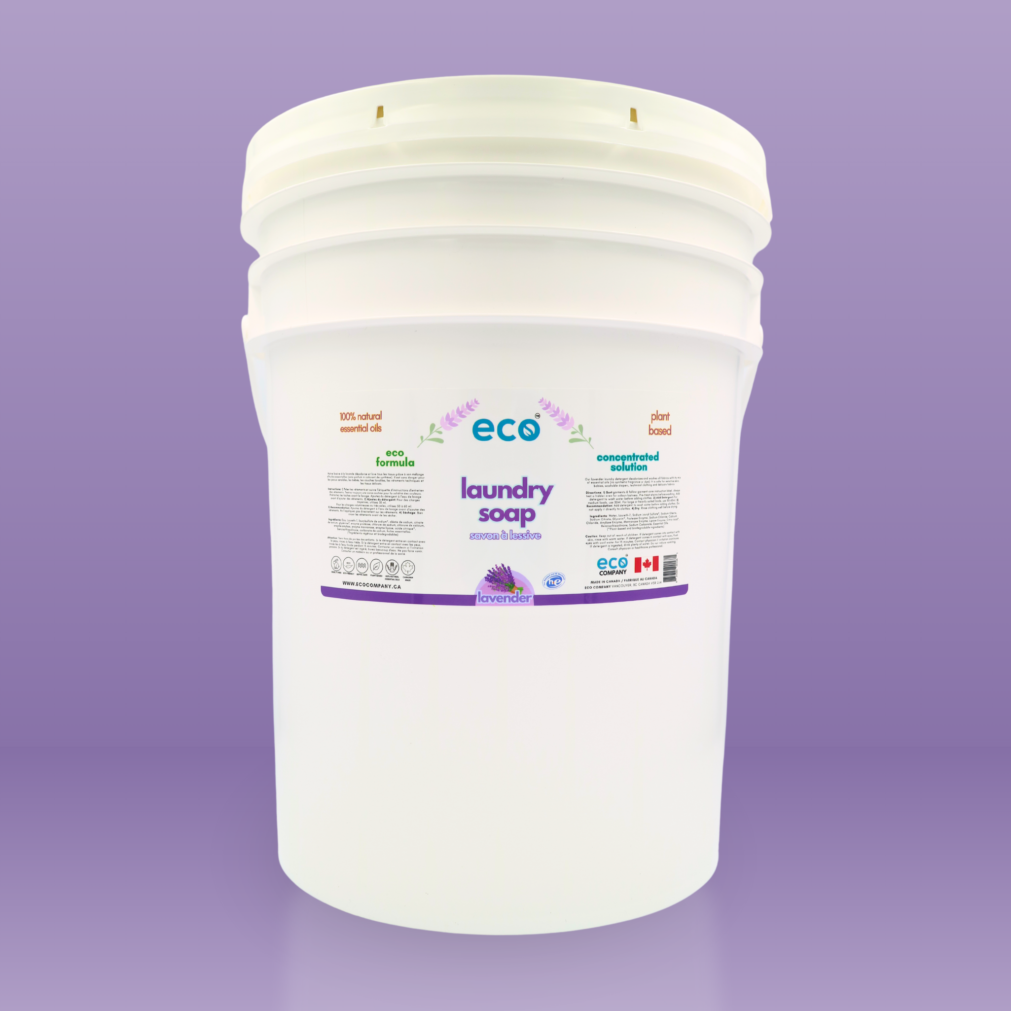 Eco Company – Detergente líquido de roupa por atacado – Sabão para roupa - Lavanda (Balde 20L)0
