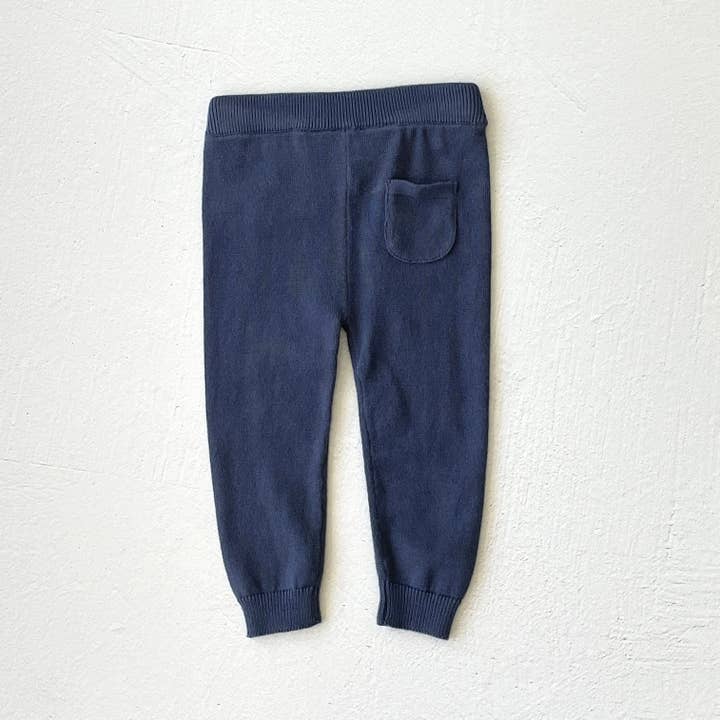 Azul polvoriento Pantalones Leggings de Punto para Bebé Milan en Algodón Orgánico de venta al por mayor en Faire1