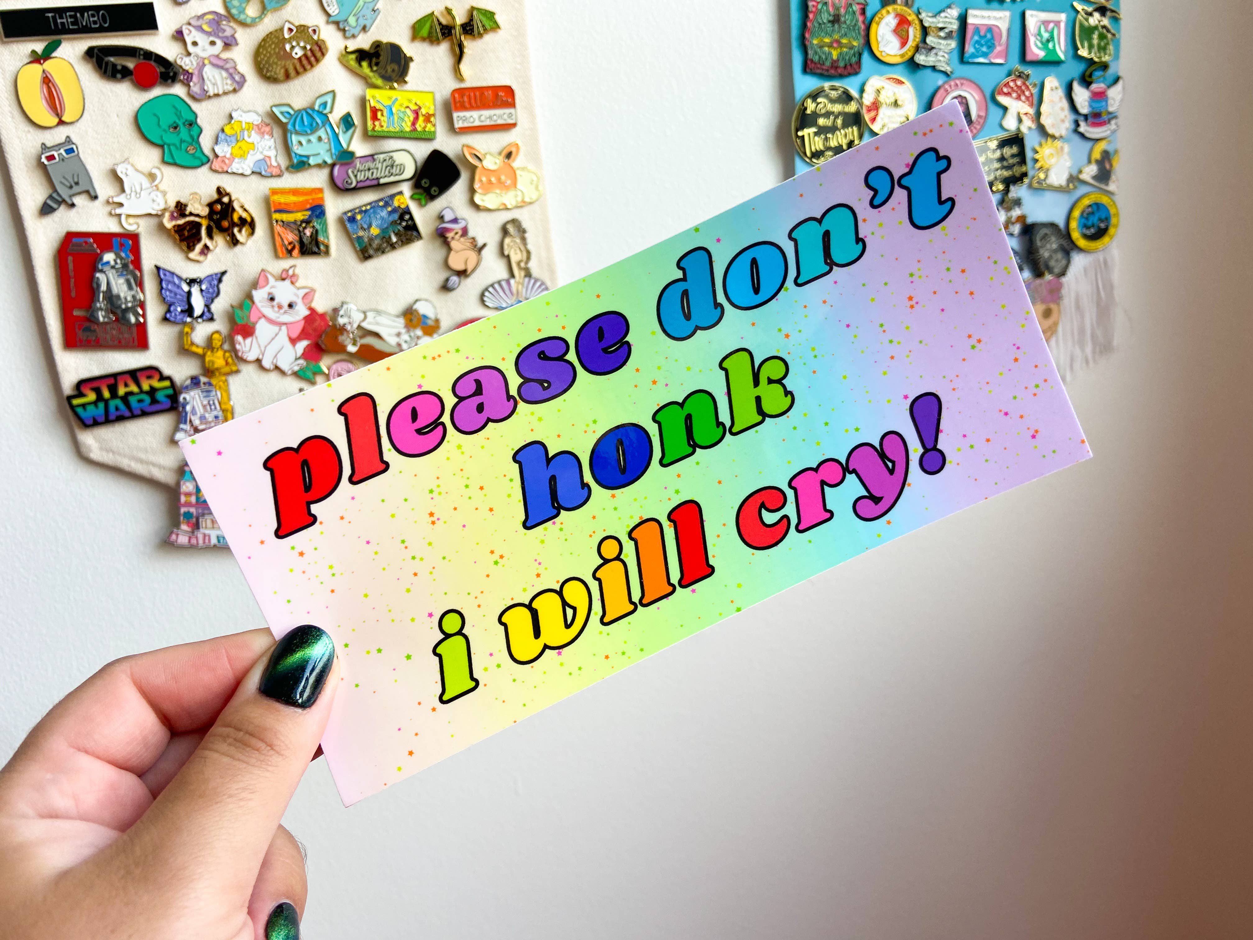Wild Rabbit Beads - Wholesale Sticker - Bumper Sticker (please don't honk i will cry!)1