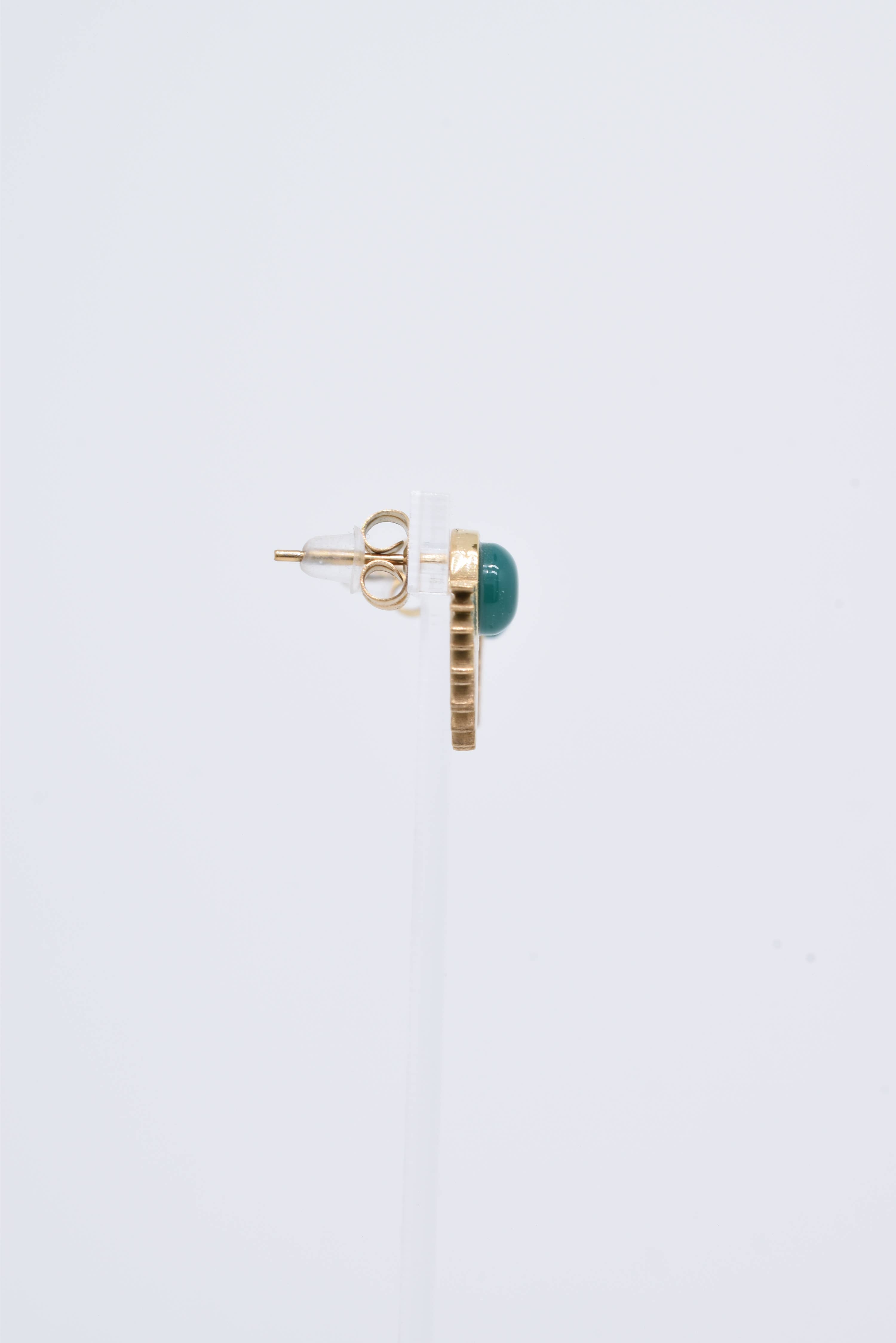 Kapyco – Großhandel Ohrstecker – Kapyco Ohrringe aus Edelstahl mit Goldton, natürlichem Stein oder Perlmutt, Durchmesser 22 x 15 mm3