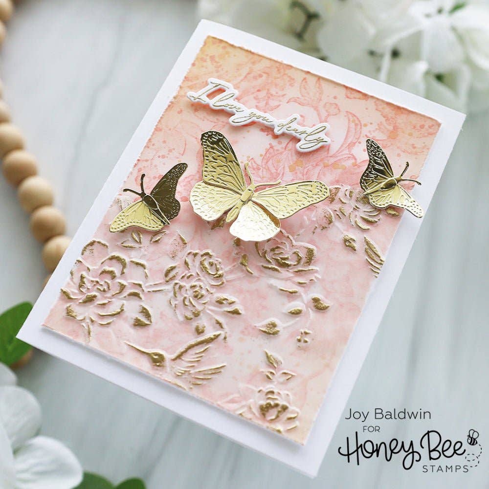 Honey Bee Stamps - Vendita all'ingrosso Timbro in gomma/decorativo - Sentite Condoglianze - Set di Timbri in Fotopolimero 5x6,51