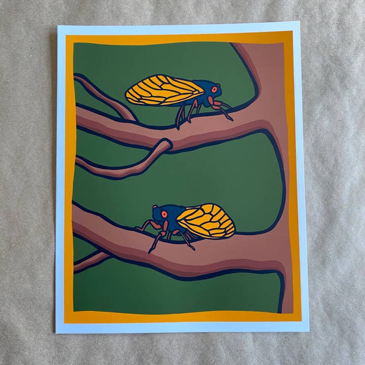 Two Cicadas Kunstdruck für den Großhandel von AnneArchy