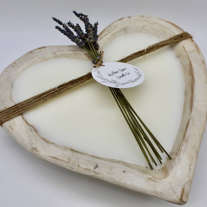 Willow Grace Candle Co - Wholesale Jar/Filled Candle - Large Heart Dough Candle2