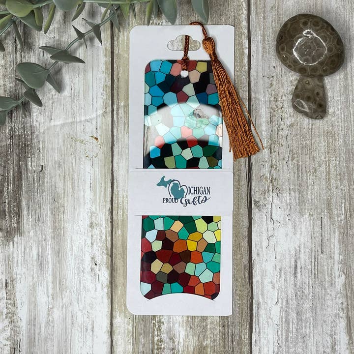 Copper Stained Glass Thin Flexible Acrylic Bookmark for wholesale by Michigan Proud Gifts