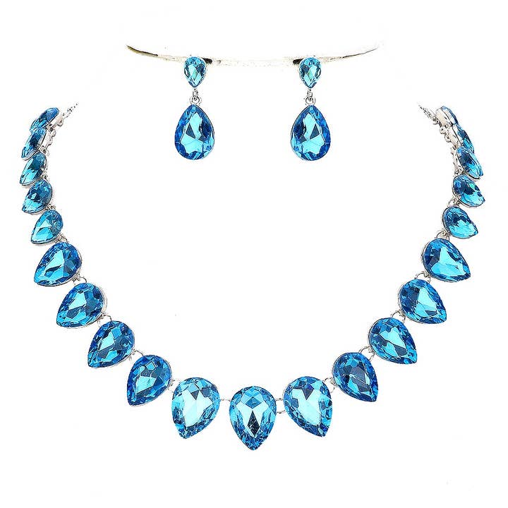 Diacly - Wholesale Jewelry Set - Pear Connection Crystal Necklace Set6