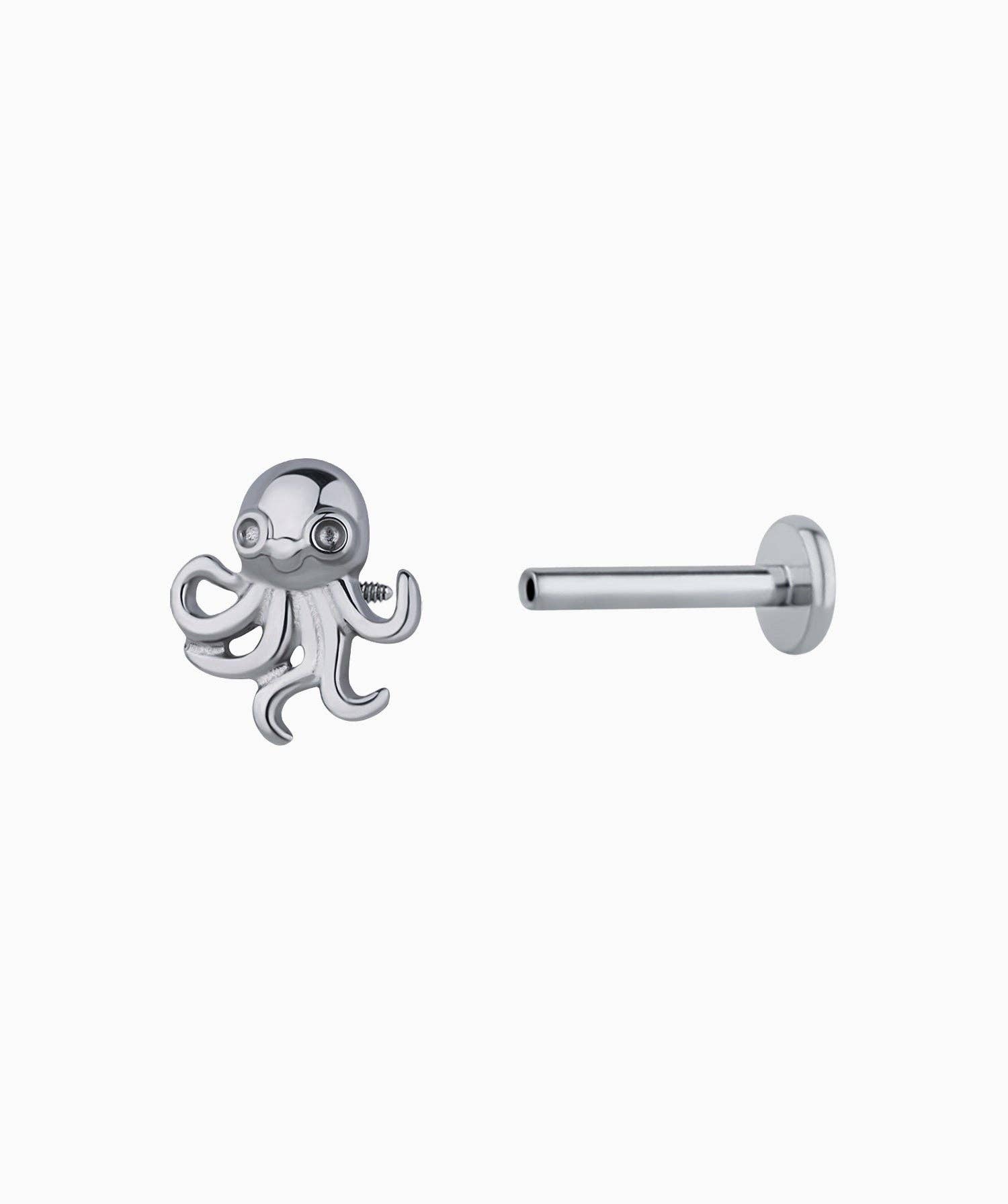 oumo jewelry - Wholesale Stud/Post Earrings - Titanium Octopus Stud5