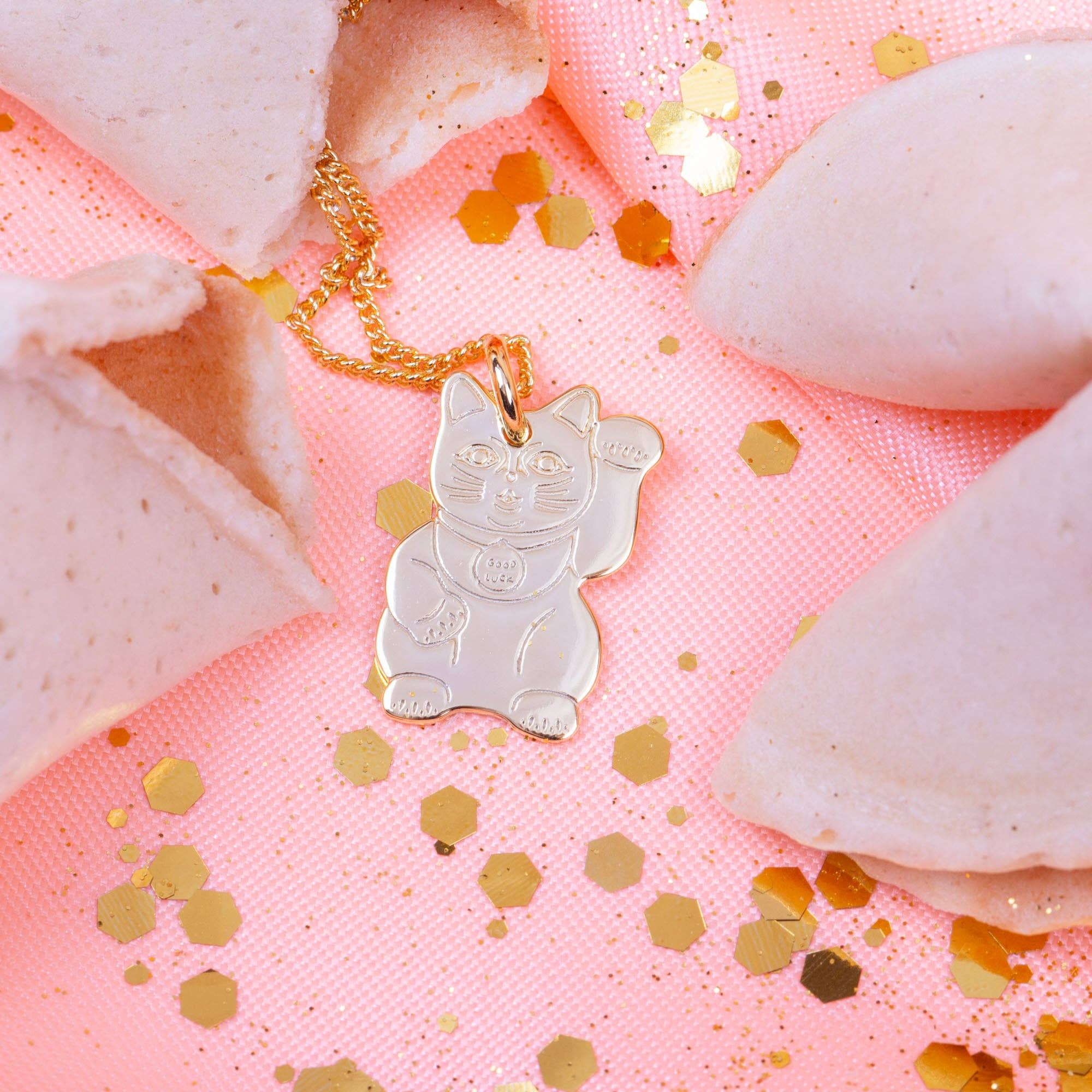 Frau Hansen - Wholesale Pendant/Charm Necklace - Lucky Cat Necklace (pack of 4 pieces)10