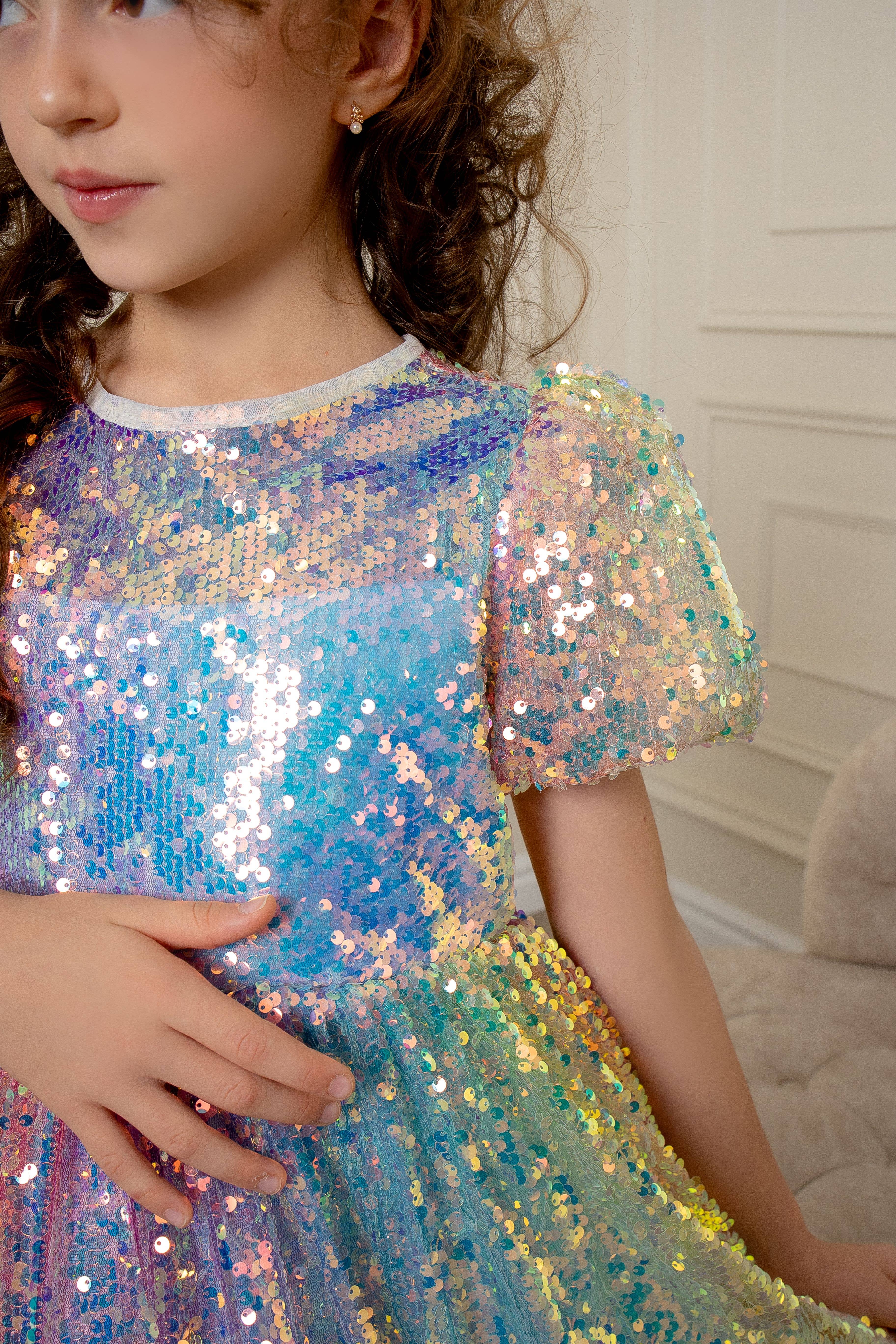 Sisters G Kids - Wholesale Dress - Kids - Girls Sequin Rainbow Dress2