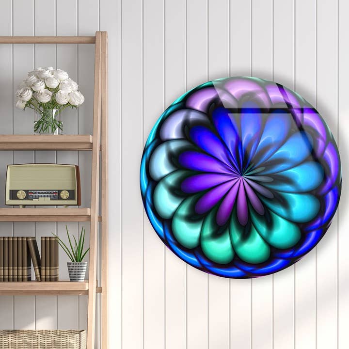 MyPhotostation - Wholesale Wall Accent - Abstract Round Tempered Glass Wall Art4