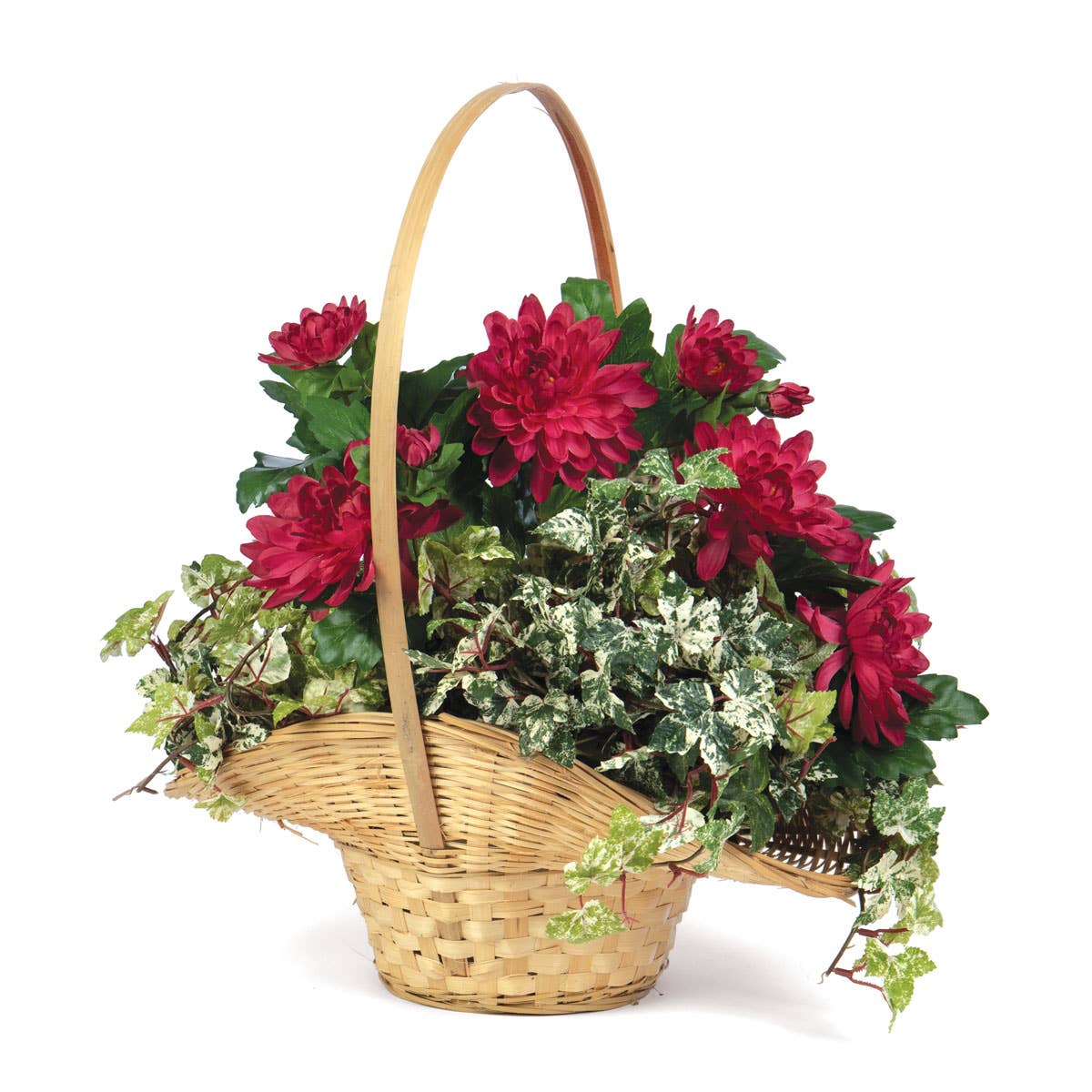 Willow Group - Wholesale Hanging Planter - Round Bamboo Princess Basket w/ Over Handle & PVC1