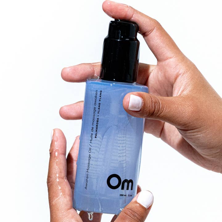 Om Organics Skincare - Wholesale Massage Oil/Gel - Palmarosa + Ylang Ylang Awaken Massage Oil