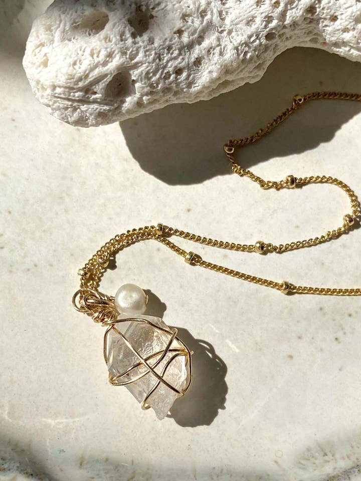 Mermaid Warrior Quartz Necklace for wholesale by Angela Wozniak Jewellery