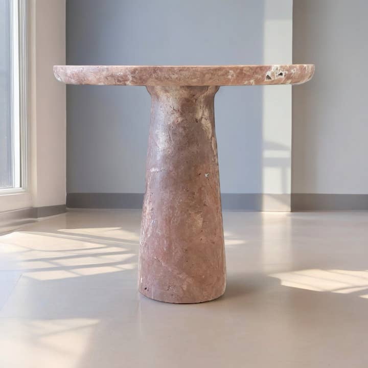 HAAND Craft - Wholesale Side Table - IDE Red Travertine Side Tables - Combine for Coffee Table