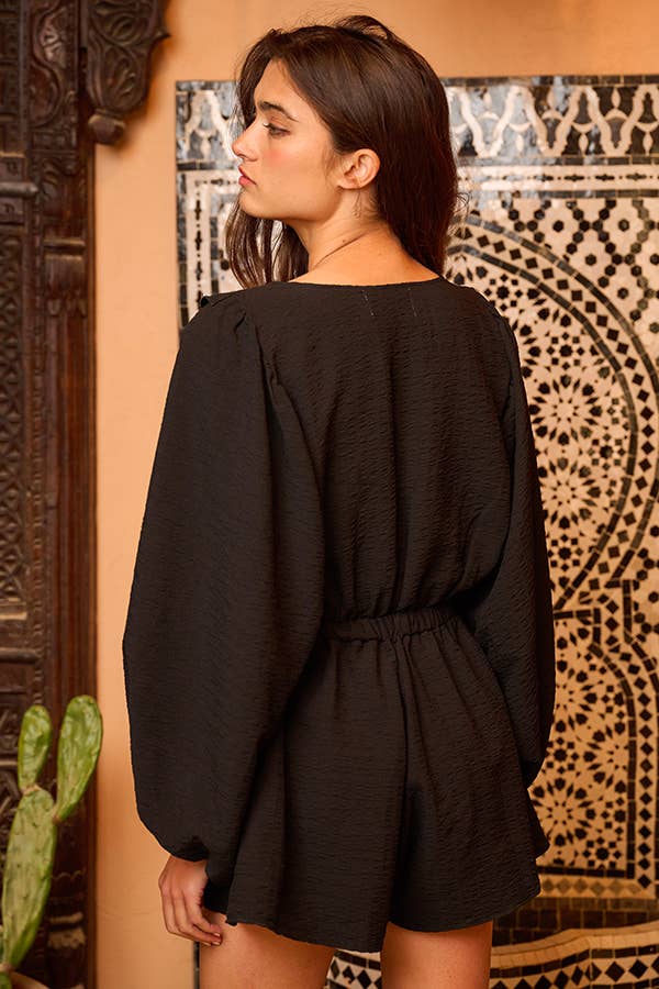 BUCKETLIST INC - Wholesale Romper - Women's - R5268 Ruffled Solid Woven Romper16