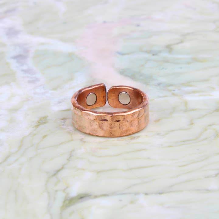 El'Cobre – Engroshandel Båndring – Kobberring med Magnet (Design 16)