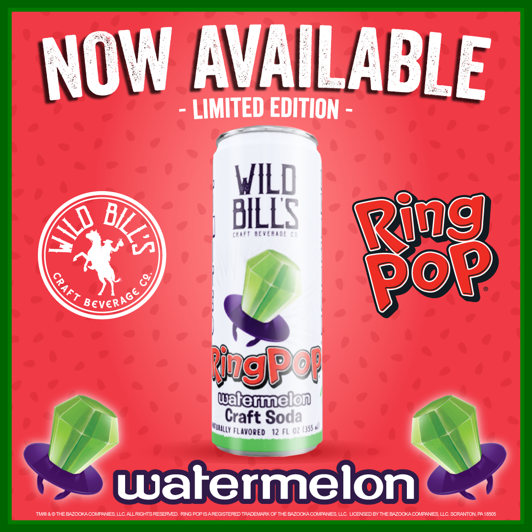 Wild Bill’s Craft Beverage Co. - Wholesale Soda/Carbonated Drink - Ring Pop Soda Watermelon Pure Cane Sugar, 12-Pack, Cans2
