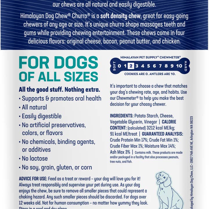 Himalayan Pet Supply - Wholesale Pet Treats - Dog - Churro- Cheese1
