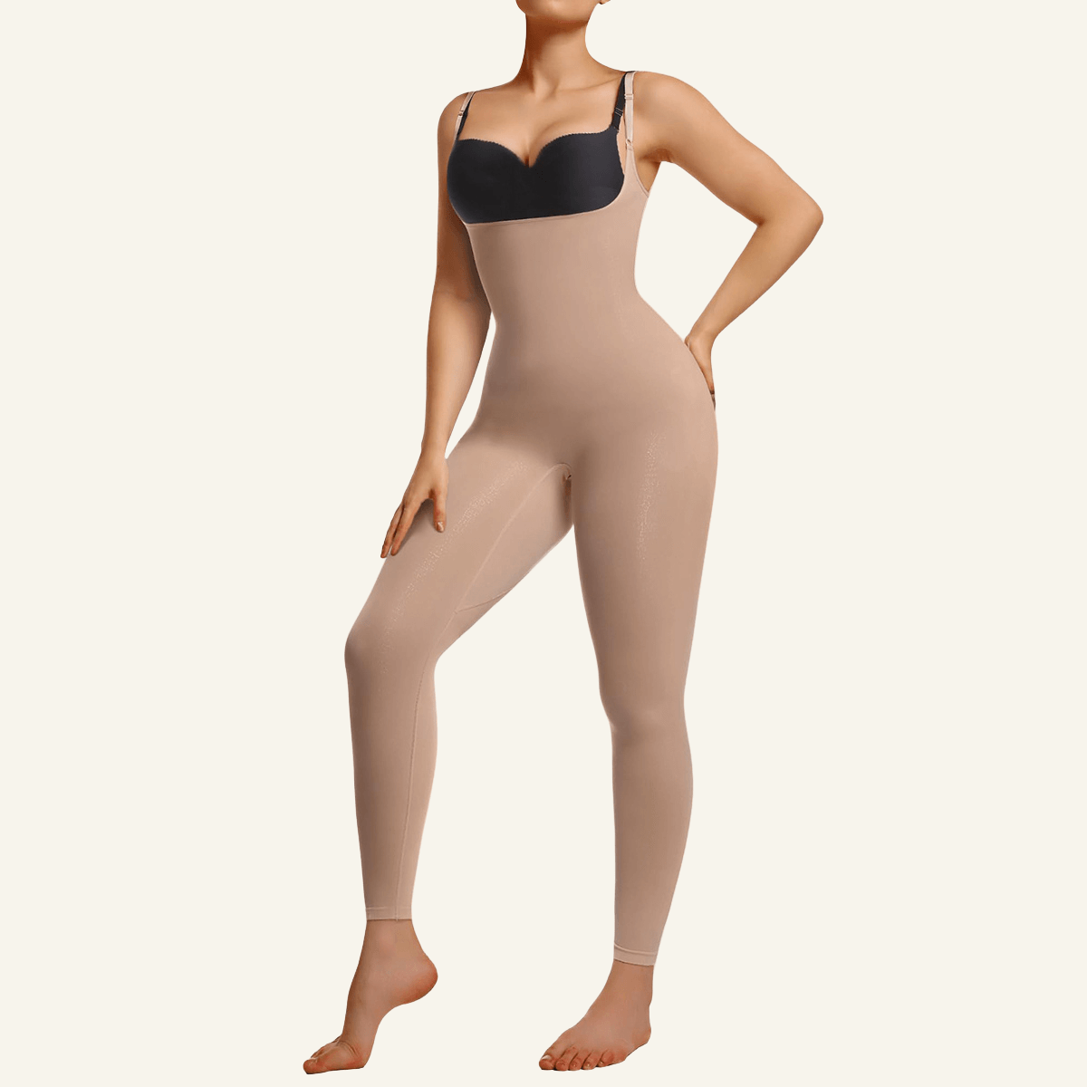 ShaperX Shapewear - Wholesale Bodysuit - Women's - SHAPERX 3-in-1 Seamless Open-Bust Tummy Control Legging Bodysuit3