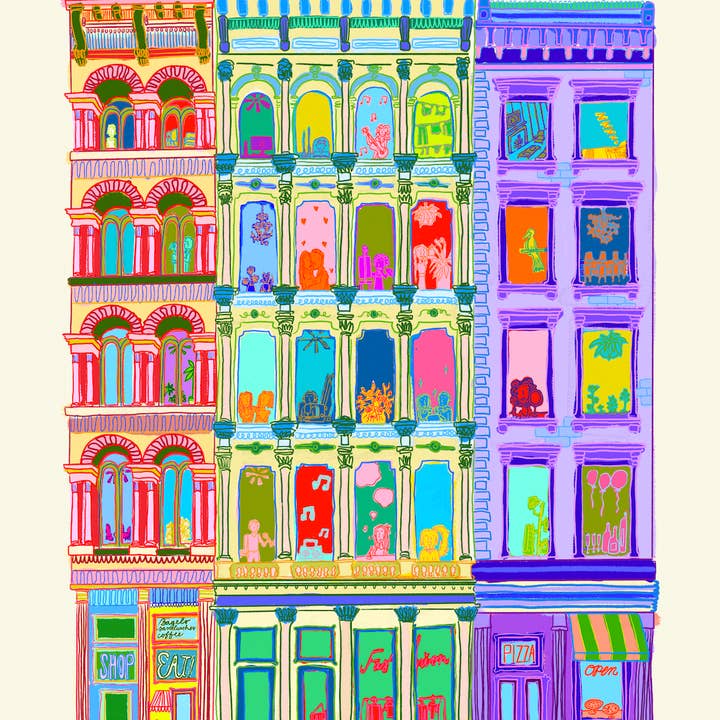 The Intuitive Creative - Wholesale Art Print - Sunday in Soho Art Print