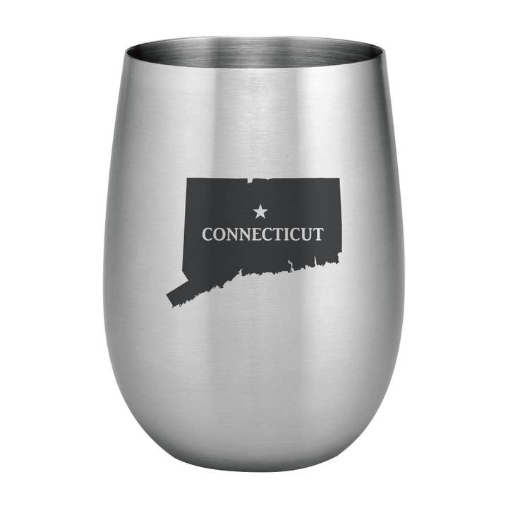 Connecticut 15 oz. Stainless Steel Stemless Wine Glass for wholesale by Supreme Housewares