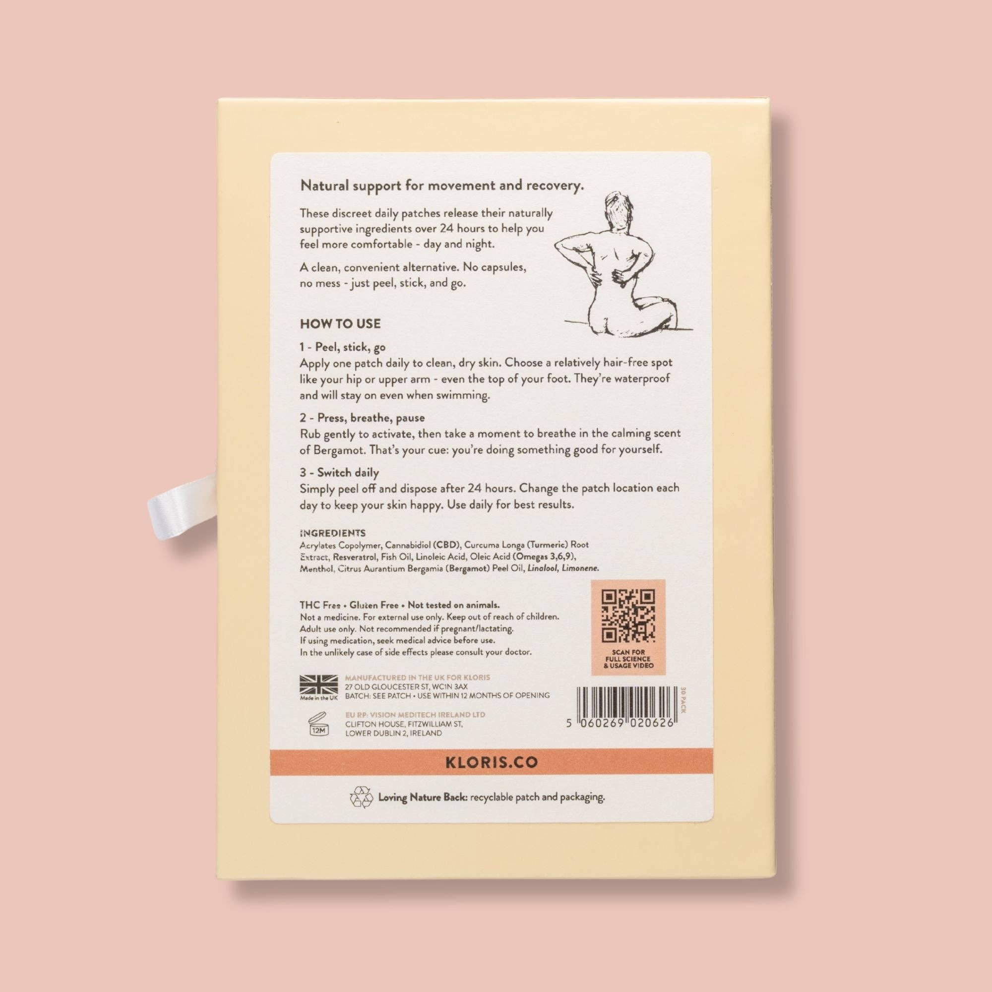 KLORIS – wholesale Topical wellness patches – Natural Muscle & Joint Patches with Turmeric & Omegas 8