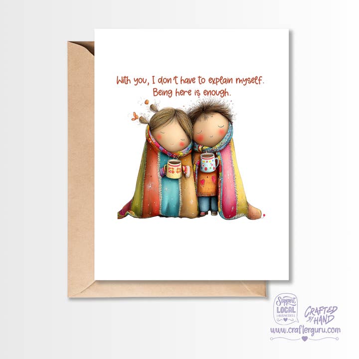 With You, I Don’t Have to Explain Myself – Meaningful Connection Card VGC-019 for wholesale by Crafter Guru Shop
