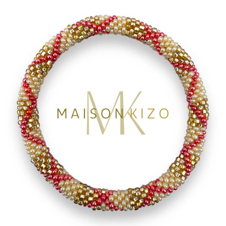 Nepalesisk armbånd glasperler B41 for engroshandel hos MAISON KIZO