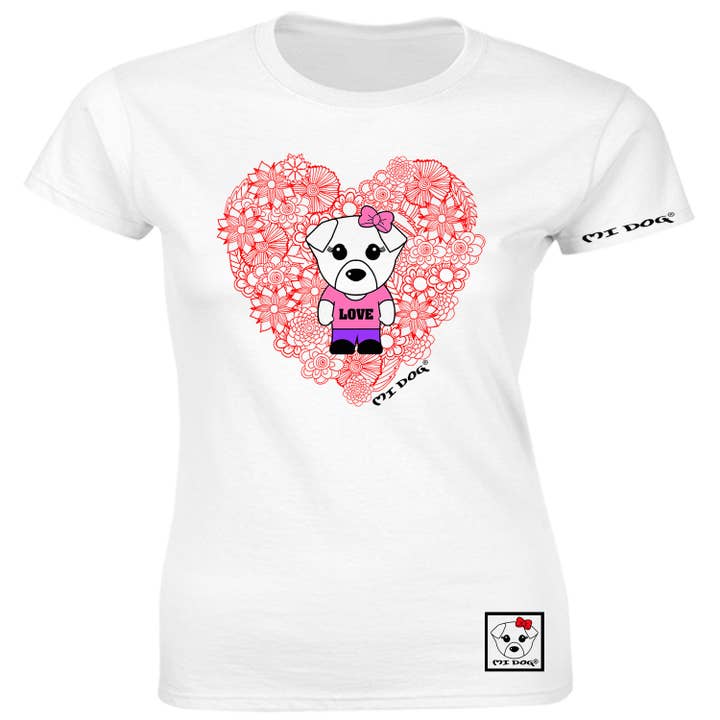 Love heart Decoration Fitted T Shirt for wholesale by MI DOG