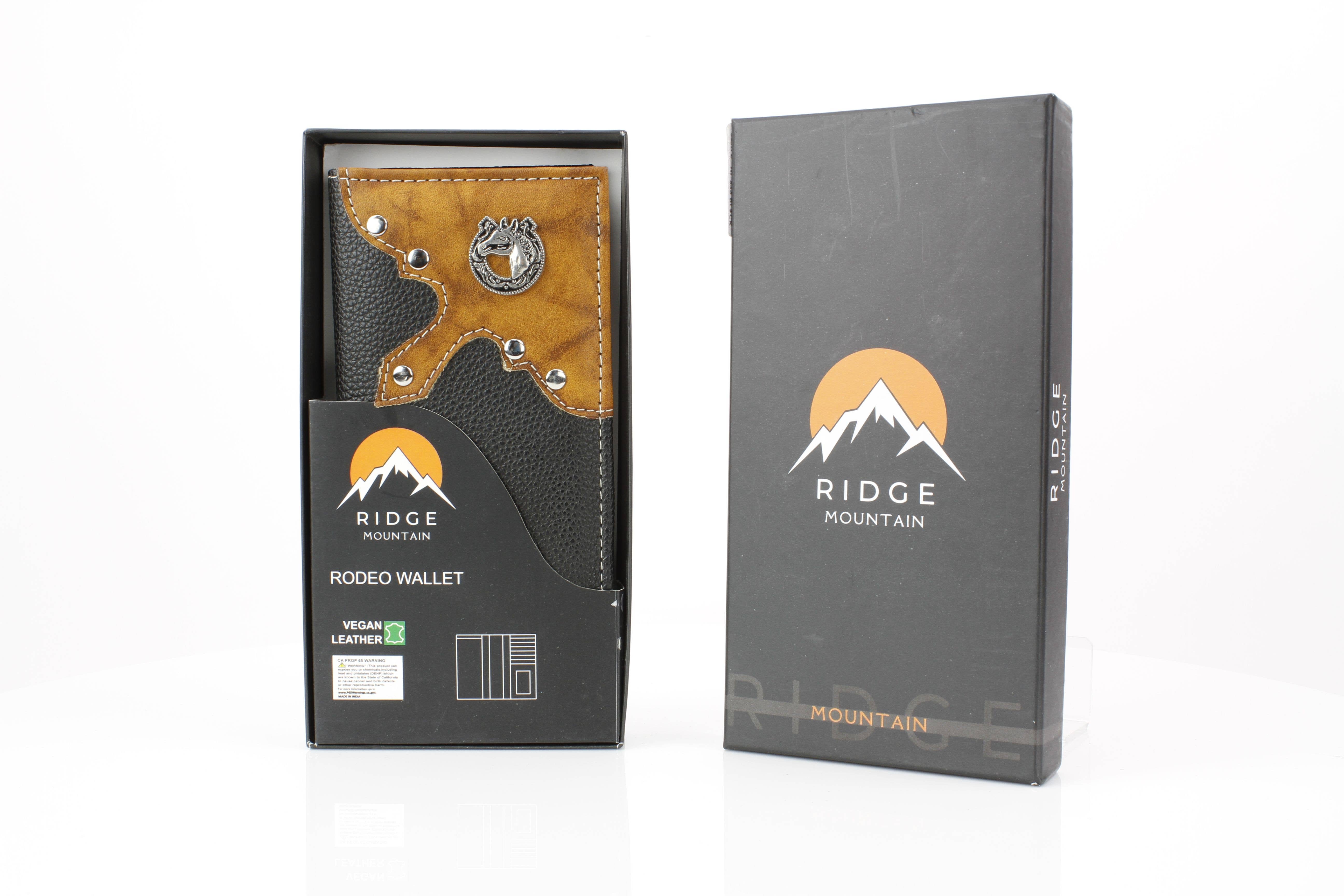 Leather Impressions Inc - Wholesale Wallet - Men’s - Rodeo Wallet with Horse and Horseshoe Concho VL8722