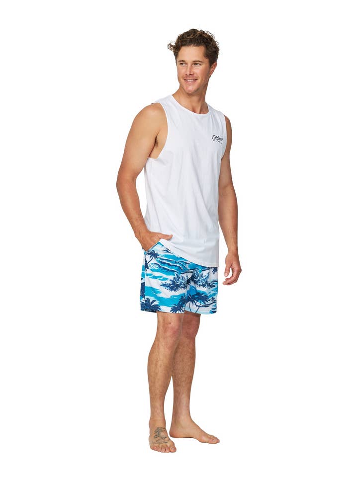 Camiseta sin mangas para hombre, Ripple, color blanco para venta al por mayor de Okanui