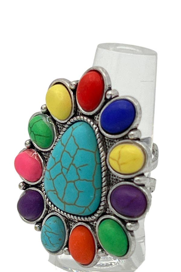 Andrea Bijoux - Wholesale Cocktail/Statement Ring - Gemstone Cuff Ring7