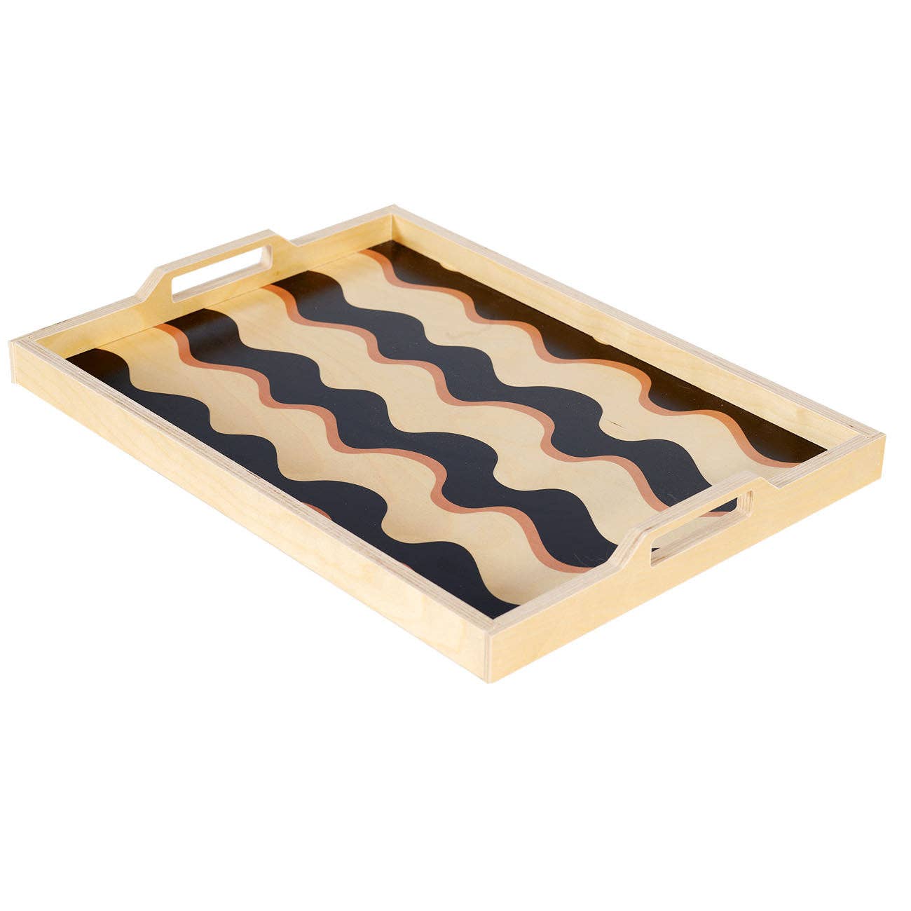 Wolfum Studio - Wholesale Serving Tray - Wavy Tan Serving Tray0