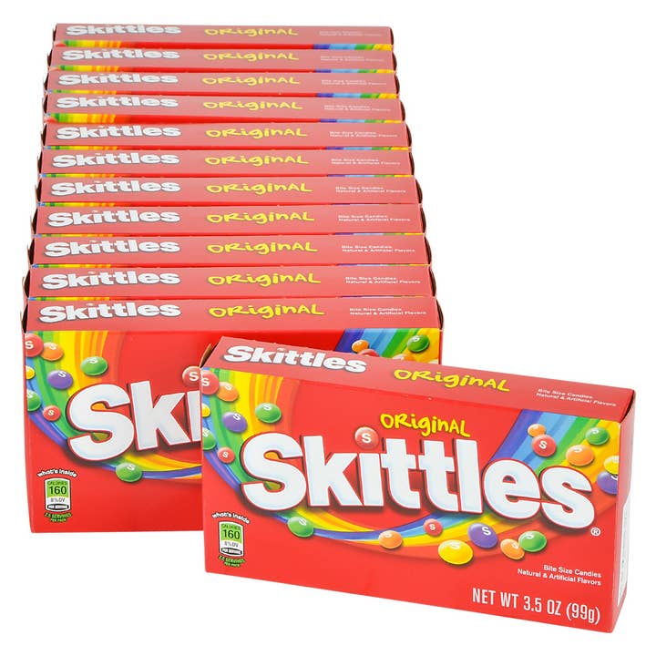 Long Island Candy Factory - Wholesale Hard Candy - Skittles Original 3.50 ounce 12 count theater box