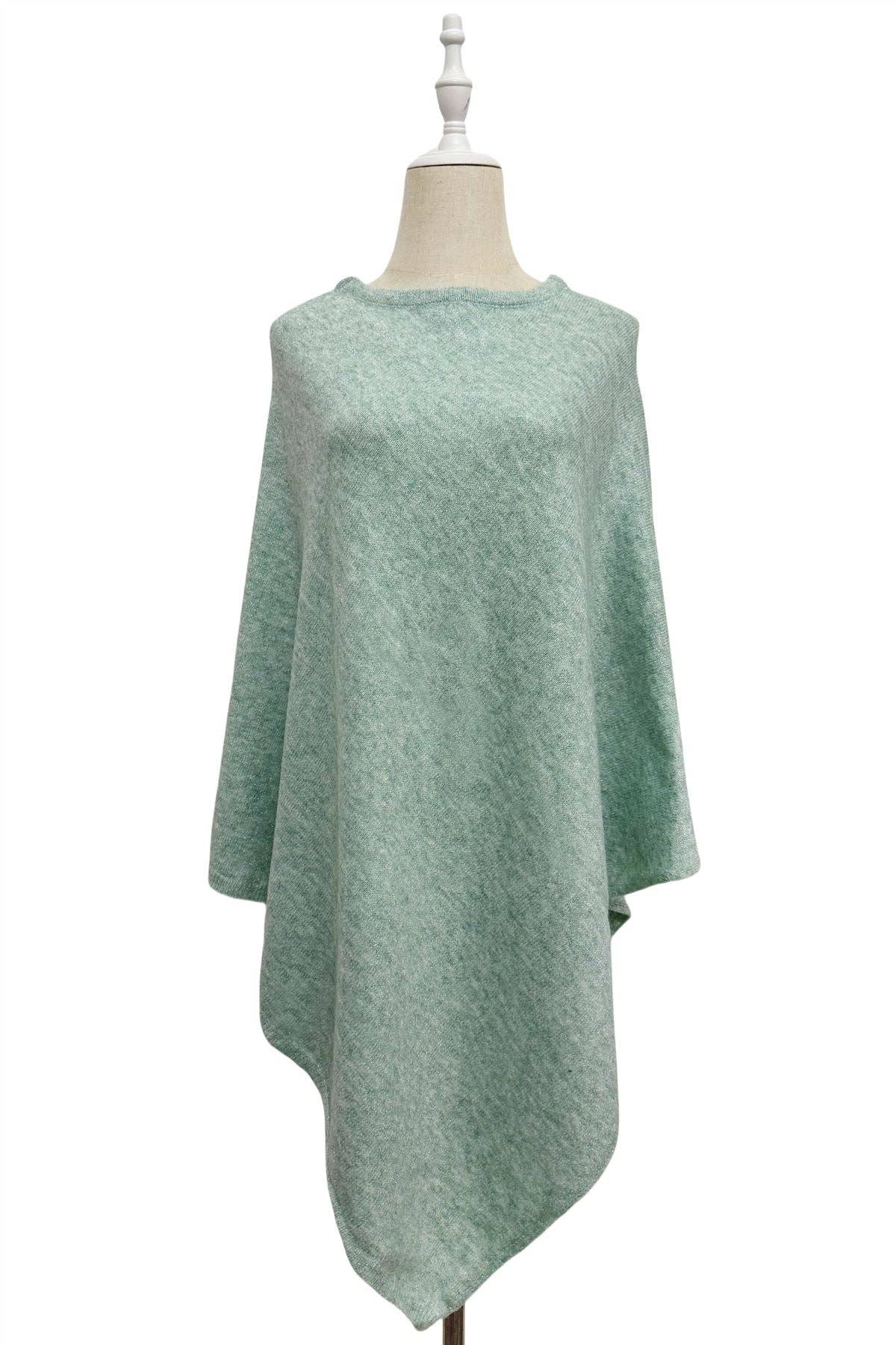 Fashion Scarf World – wholesale Poncho – Women's – Plain Cosy Metallic Thread Poncho2